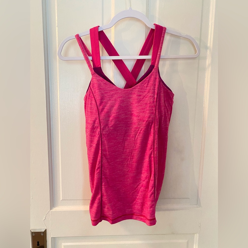 Lululemon Hot Pink Run for Gold Tank